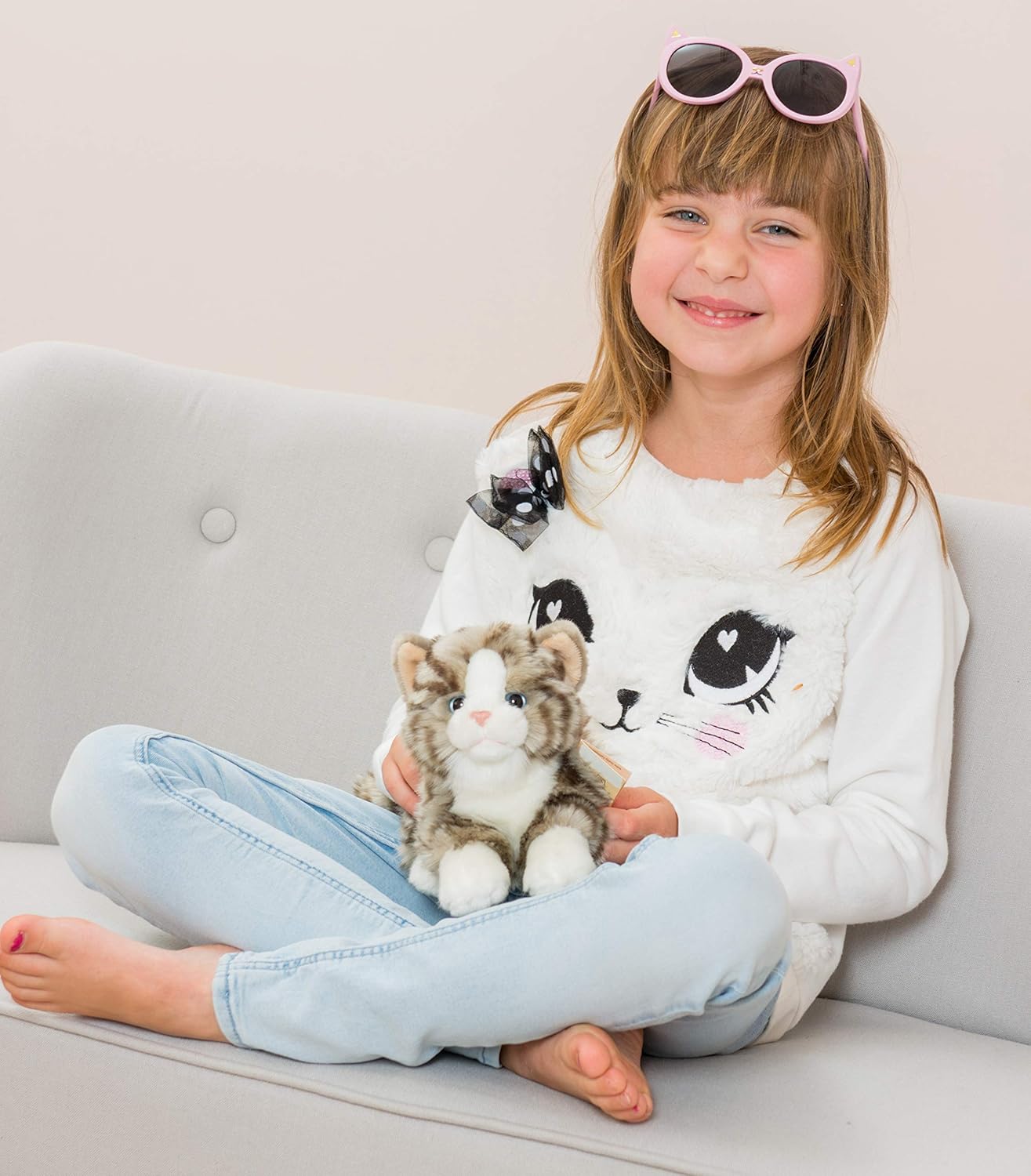 Bangsi - Kisa Lying Cat grey 26cm