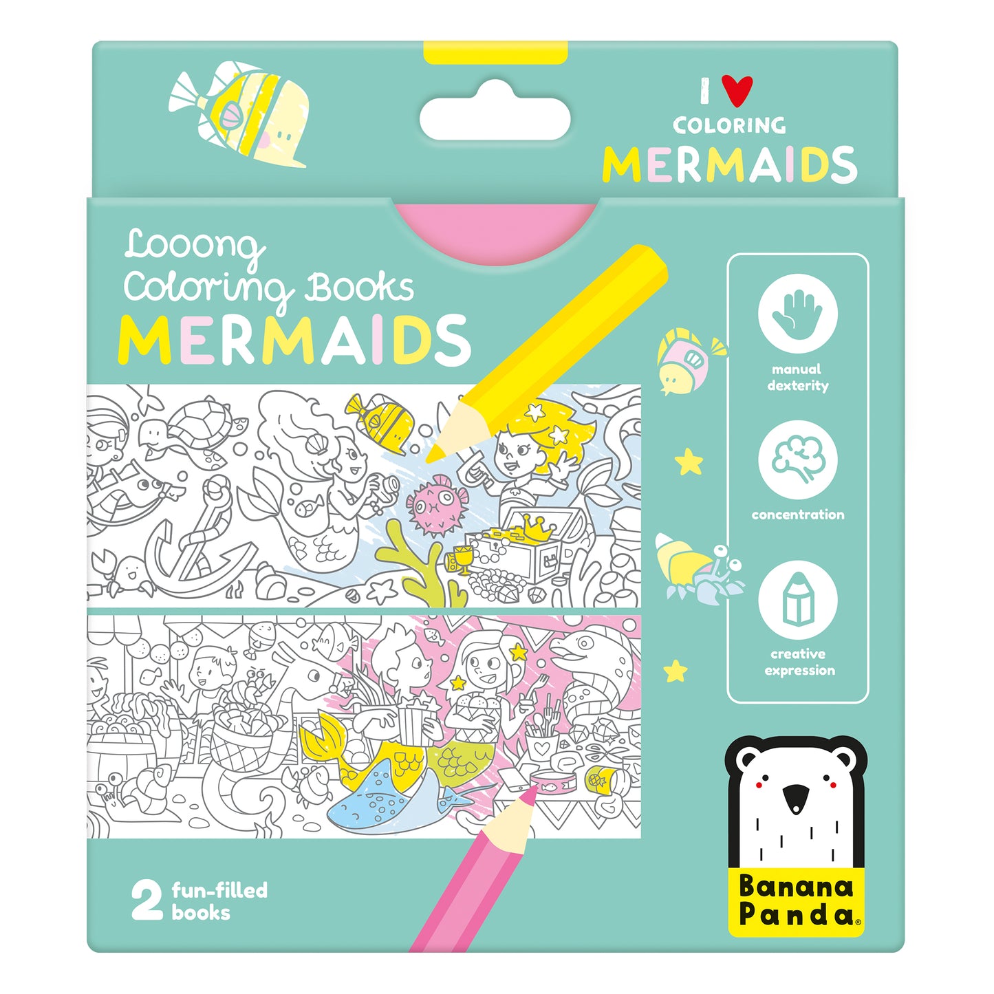 Looong Coloring Books - Mermaids 4+