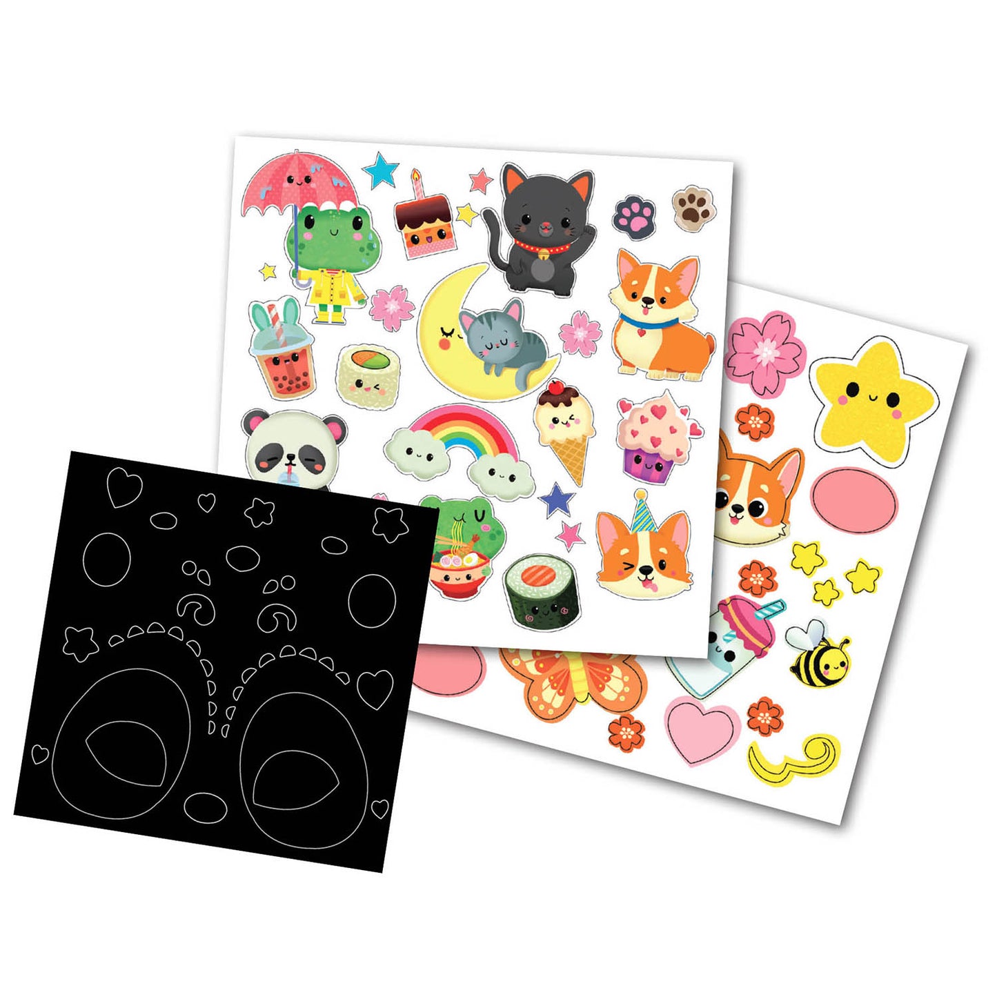 Activity Kit - Masks to Decorate - Kawaii with 100 stickers