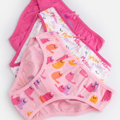 Nærbuxur - 3pcs - Pink Cats