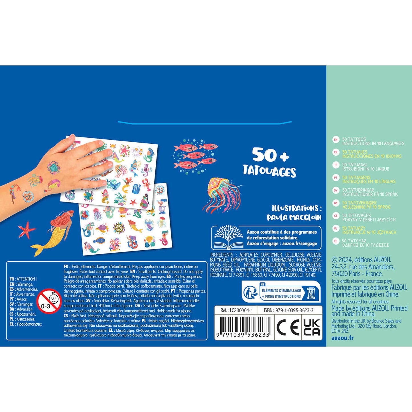 Barna Tattoos - Mermaids and Oceans 50 pcs