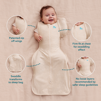 Love To Dream Swaddle Up Transition Bag - Oatmeal 1.5Tog