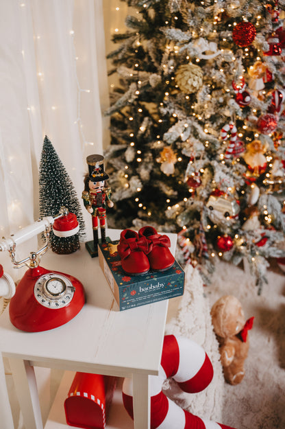 Inniskór - Baobaby Cherry með slaufu