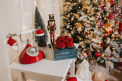 Inniskór - Baobaby Cherry með slaufu