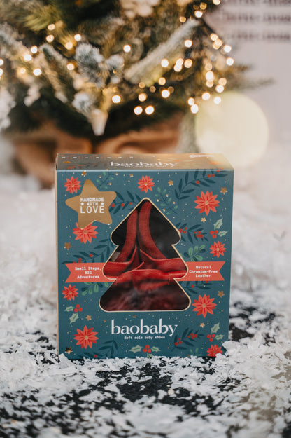 Inniskór - Baobaby Cherry með slaufu