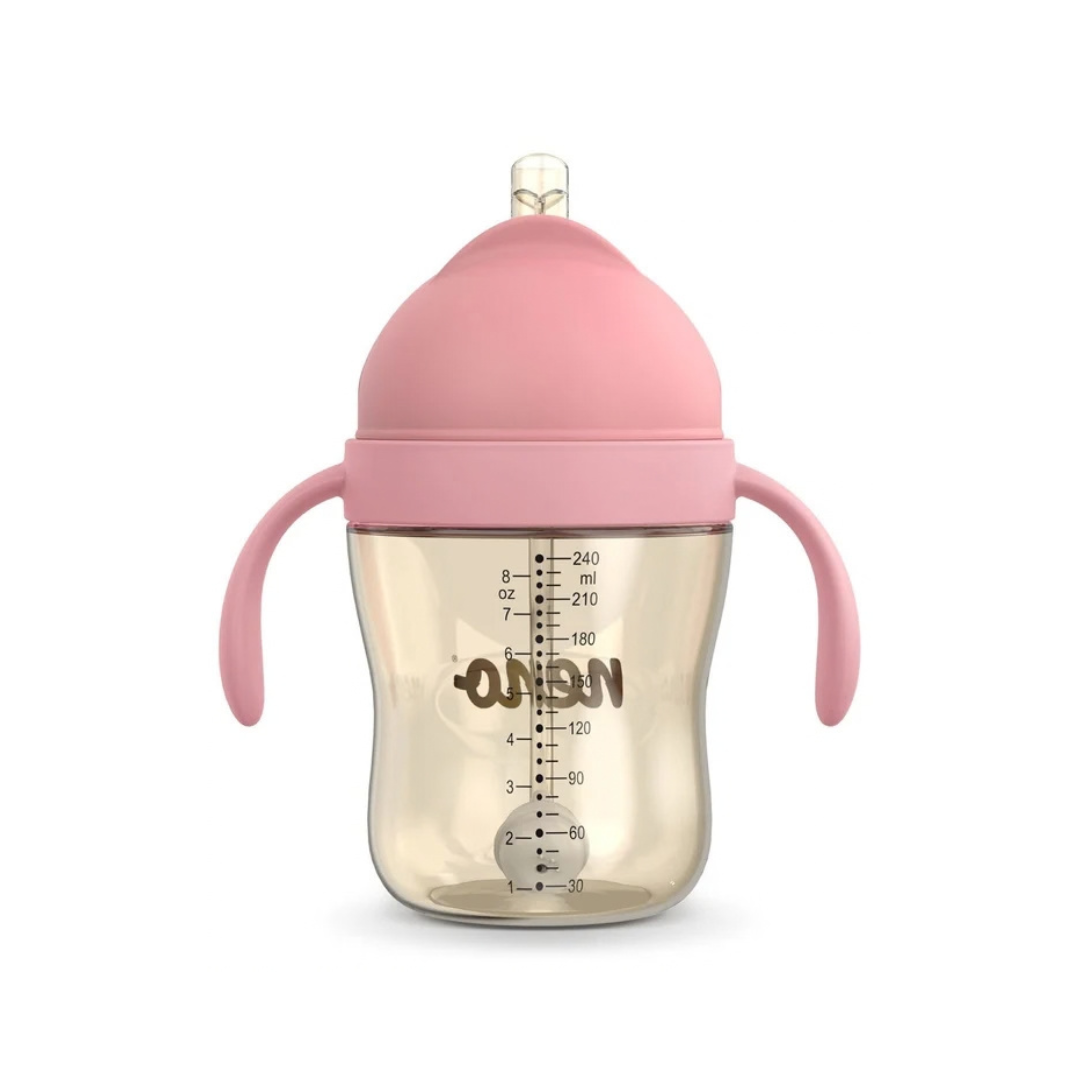 Glas með röri - Neno Bebesito Pink 240ml