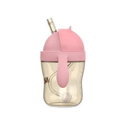 Glas með röri - Neno Bebesito Pink 240ml