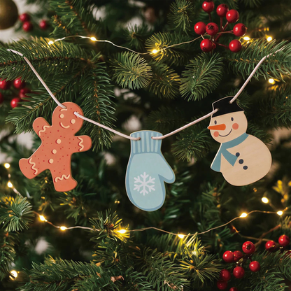 Wooden Garland - Winter Holiday