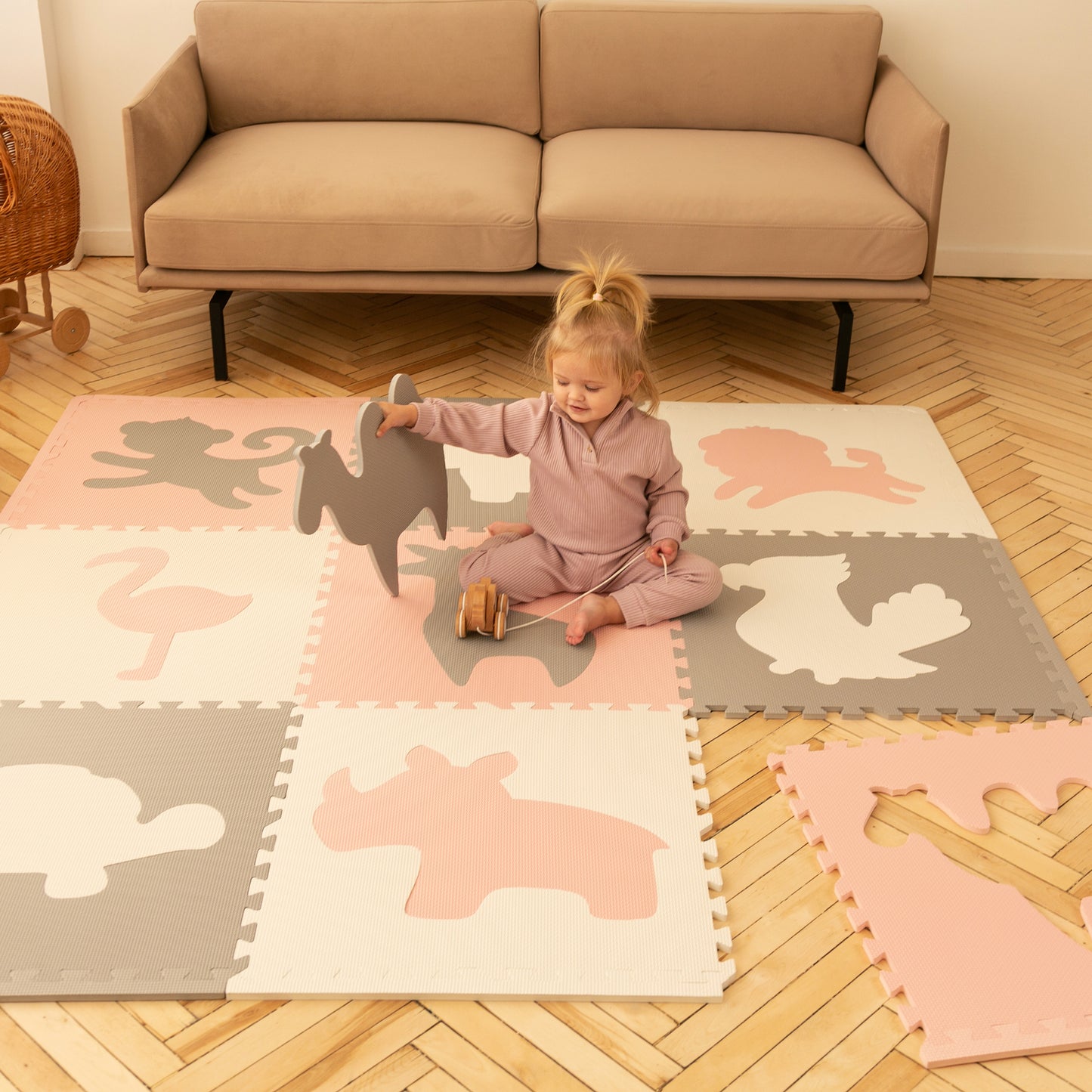 Púslmotta - Africa Pink XXL 180/180cm - FORPÖNTUN