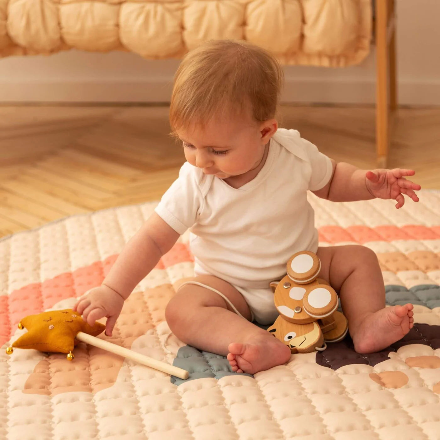 Quilted Leikmotta - Boho Rainbow 150/150cm - FORPÖNTUN