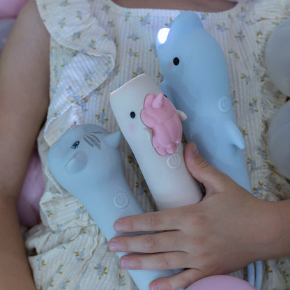 Sílikon Vasaljós USB Rechargable - Dolphin BUBBLY