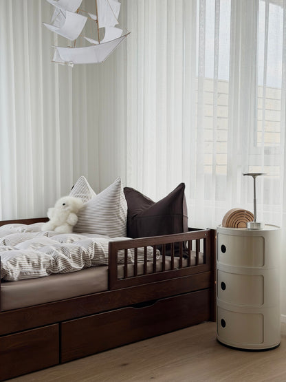 Barnarúm Basic Dark Walnut
