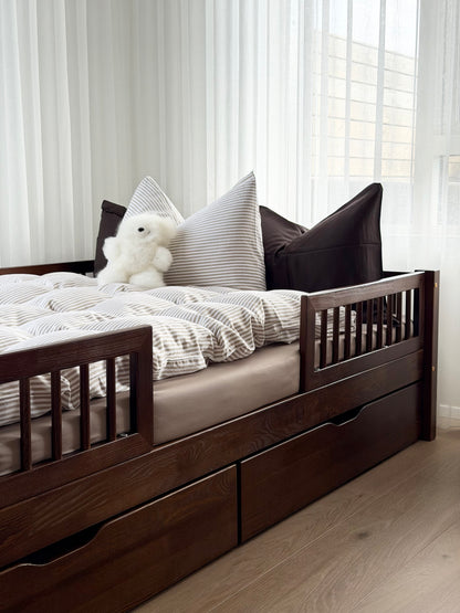 Barnarúm Basic Dark Walnut