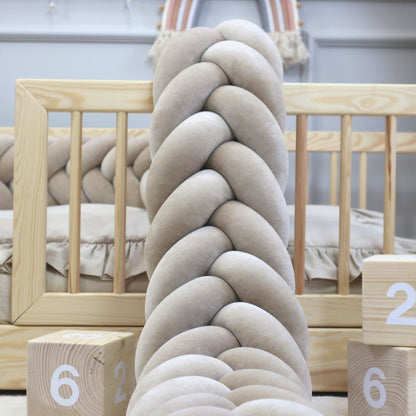 Stuðkantur Flétta (5 strands) - Dark Beige