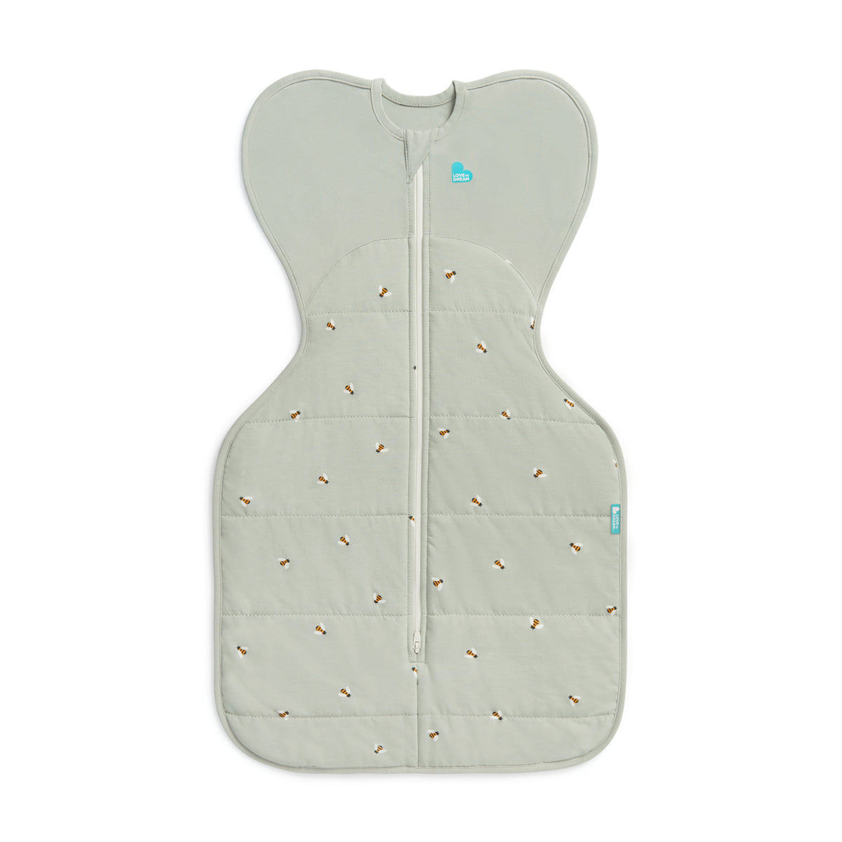 Love To Dream Swaddle Up - Olive Bees 2.5Tog