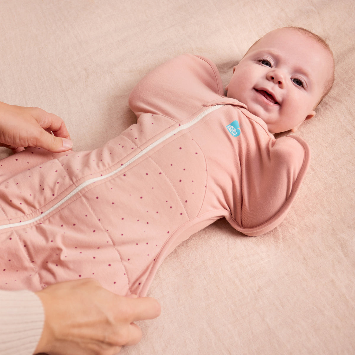 Love To Dream Swaddle Up - Rose Pebbles 2.5Tog