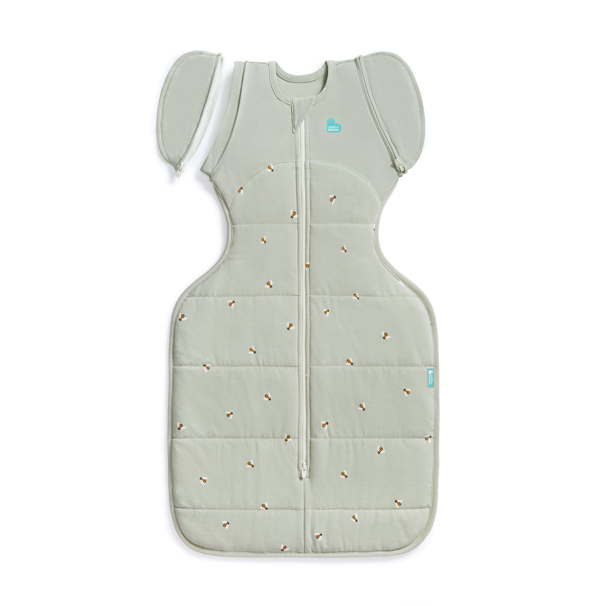 Love To Dream Swaddle Up Transition Bag - Olive Bees 2.5Tog