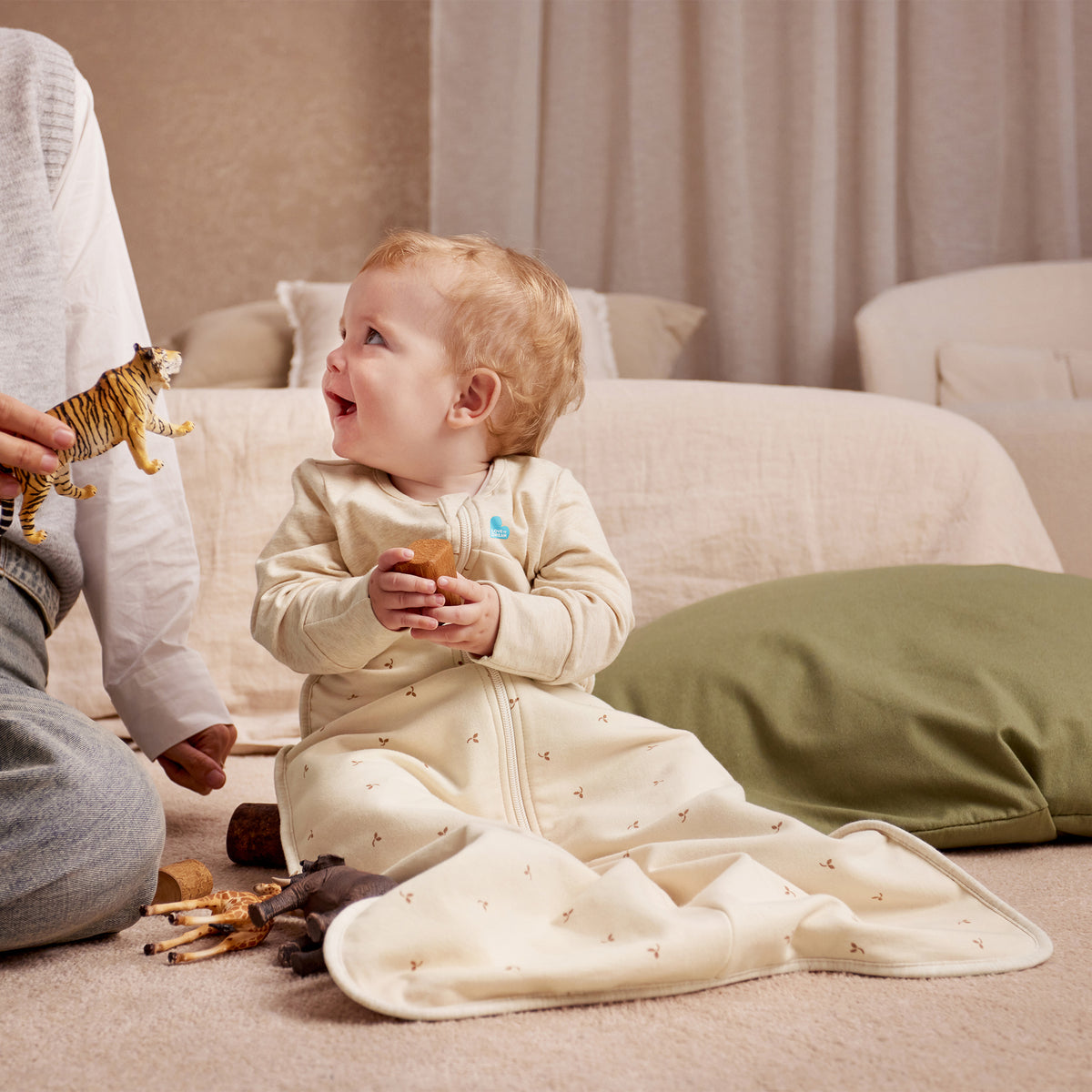 Love To Dream Svefnpoki með ermum - Oatmeal 1.5Tog