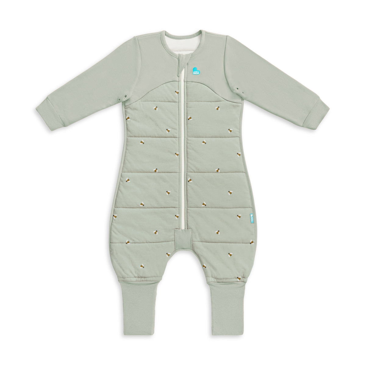 Love To Dream Sleep Suit Svefnpoki - Olive Bees 2.5Tog