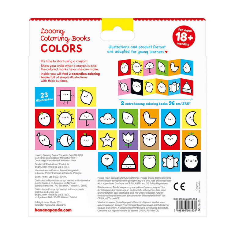 Looong Coloring Books - Colors 18m+