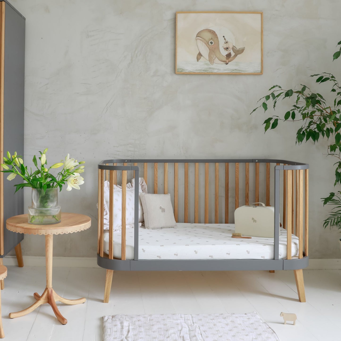 Ungbarnarúm BAMBI MUNDO Crib 140/70cm