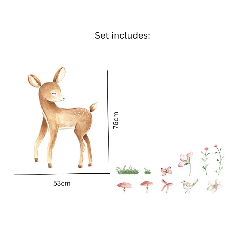 Vegglímmiði - Deer Pink