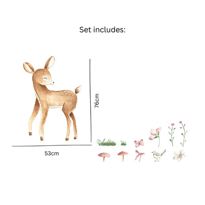 Vegglímmiði - Deer Pink