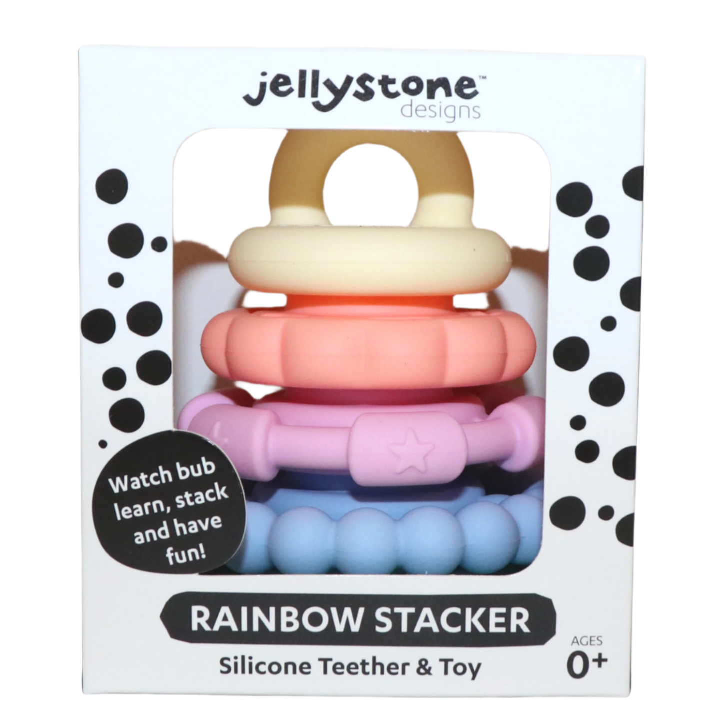 Staflturn & Nagdót - Rainbow Stacker & Teether (3 litir í boði)