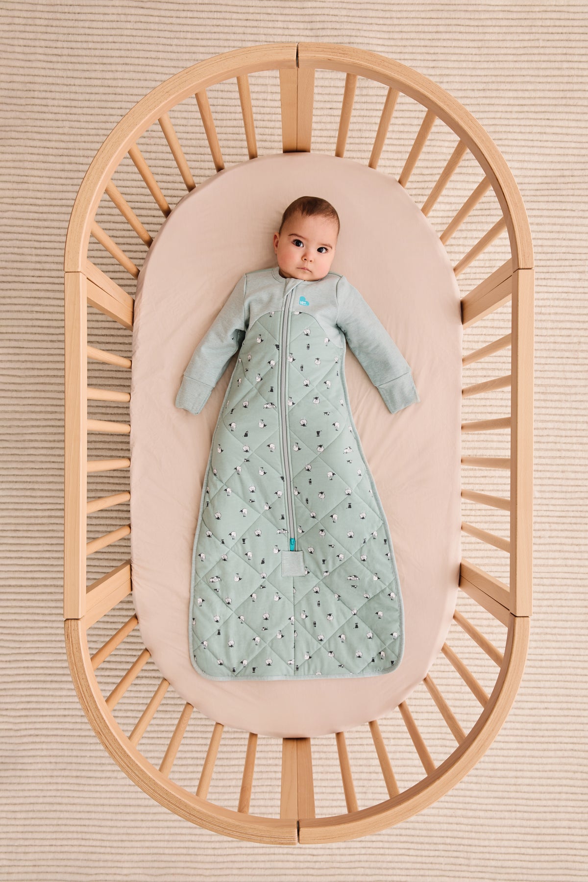 Love To Dream Merino Svefnpoki með ermum - Olive Lamb 2.5Tog