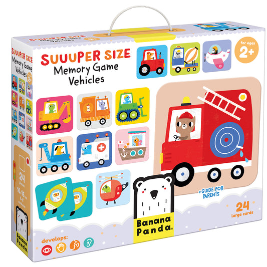 Suuuper Size Spil Memory Game - Vehicles 2+