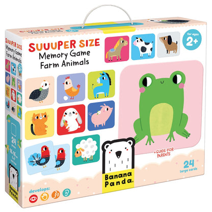 Suuuper Size Spil Memory Game - Farm Animals 2+