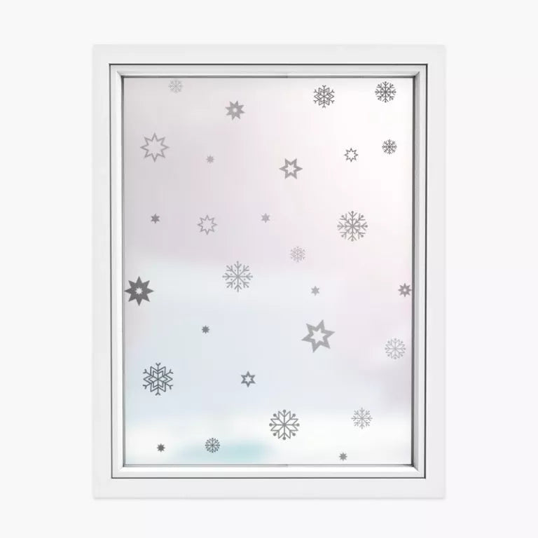 Skrautlímmiðar í glugga - Frozen Snow flakes & Stars