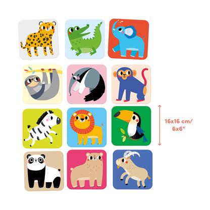 Suuuper Size Spil Memory Game - Wild Animals 2+