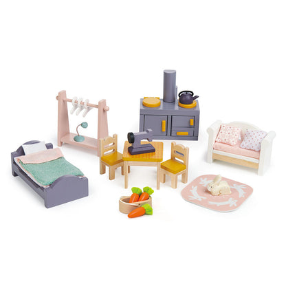 Dúkkuhús - Dollhouse with Furniture - Cottontail Cottage
