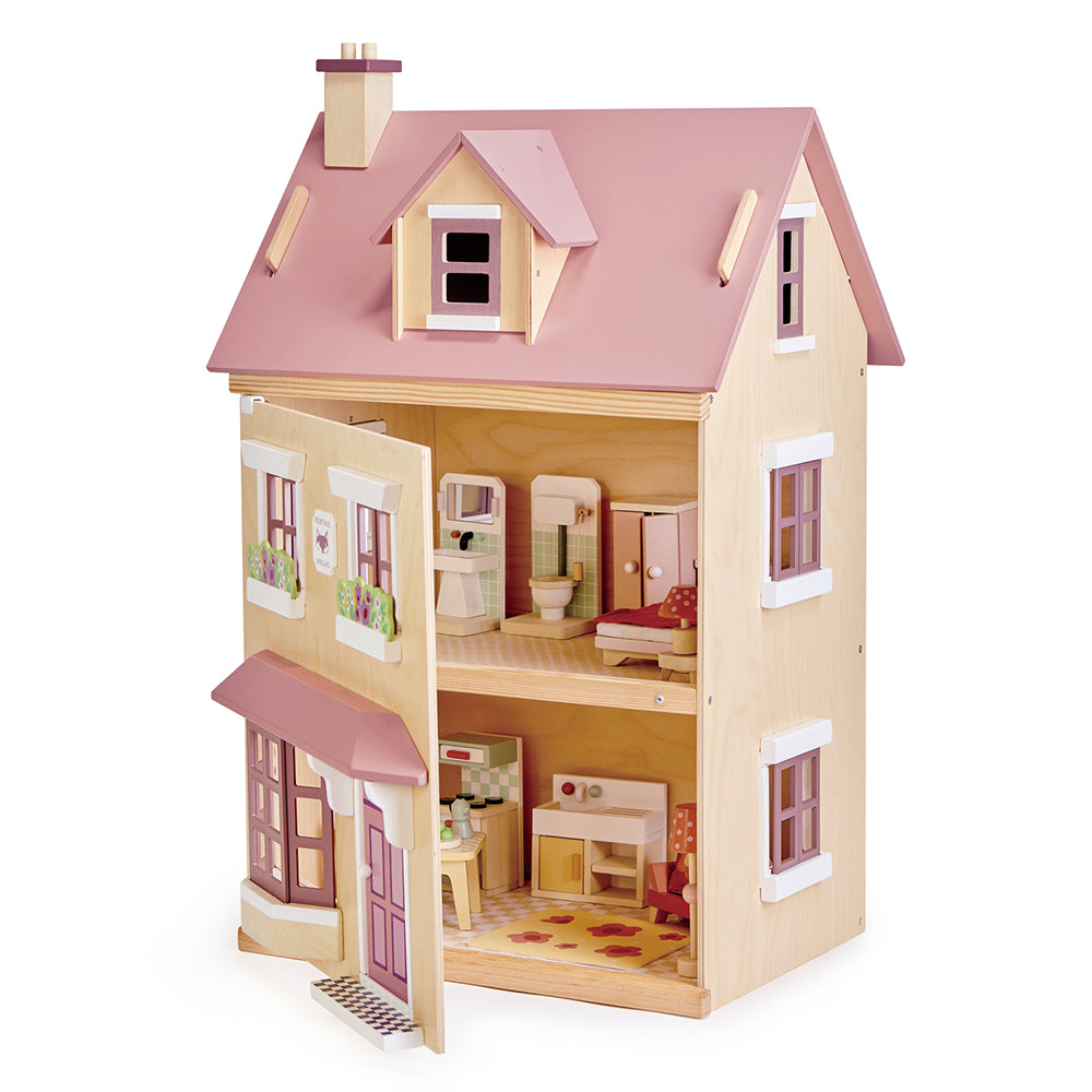 Dúkkuhús - Dollhouse with Furniture - Foxtail Villa