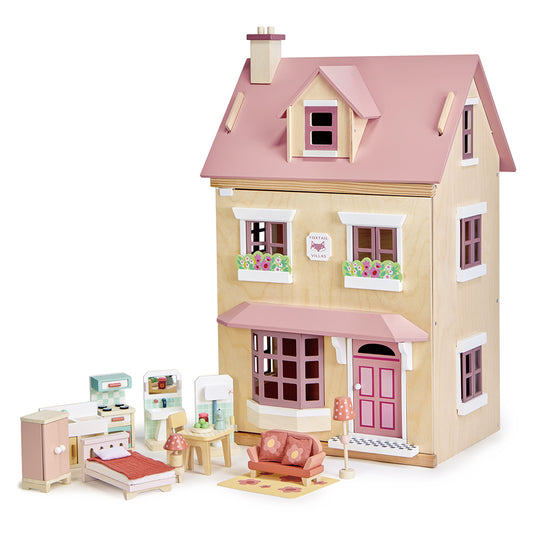Dúkkuhús - Dollhouse with Furniture - Foxtail Villa