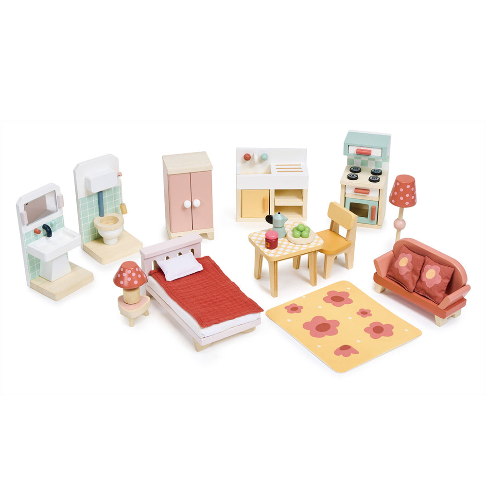 Dúkkuhús - Dollhouse with Furniture - Foxtail Villa