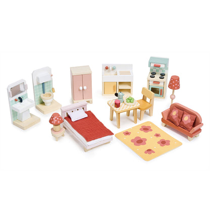 Dúkkuhús - Dollhouse with Furniture - Foxtail Villa