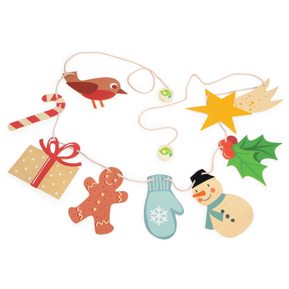 Wooden Garland - Winter Holiday