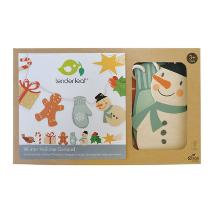 Wooden Garland - Winter Holiday