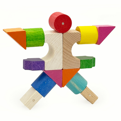 Kooglo Magnetic Trékubbar Mega - 100stk - Colour