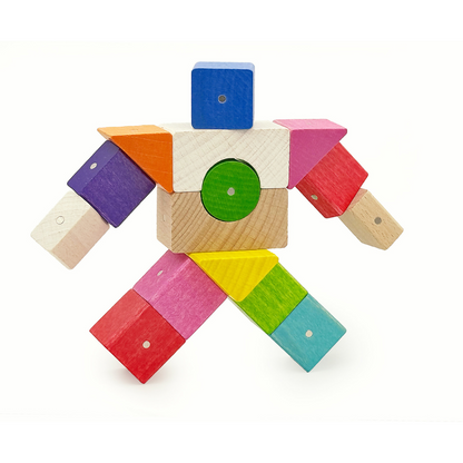 Kooglo Magnetic Trékubbar Mini - 30stk - Colour