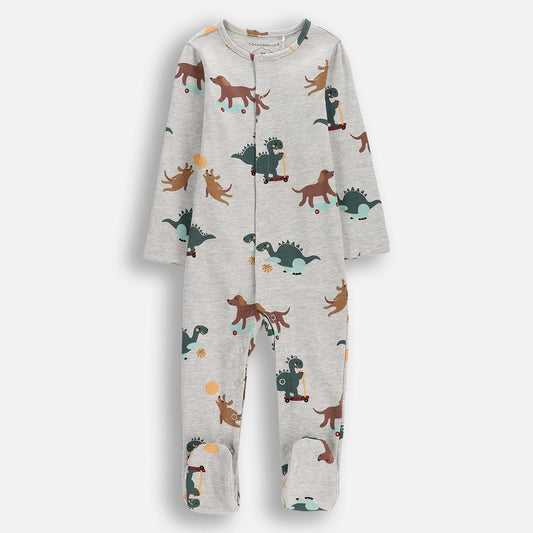 Náttgalli með sokkum - Gray Dinosaurs