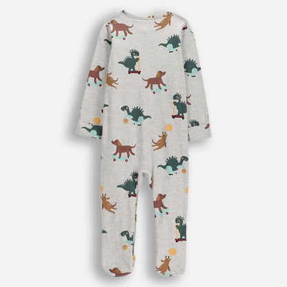 Náttgalli með sokkum - Gray Dinosaurs