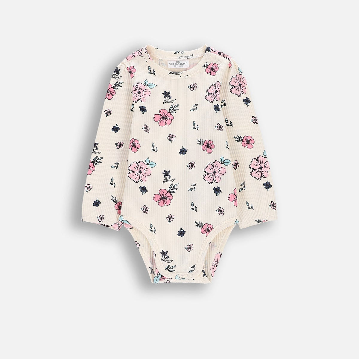 Samfella - Ribbed Ecri Flowers