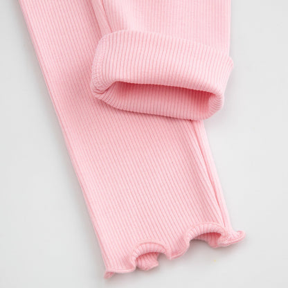 Leggings - Ribbed Light Pink
