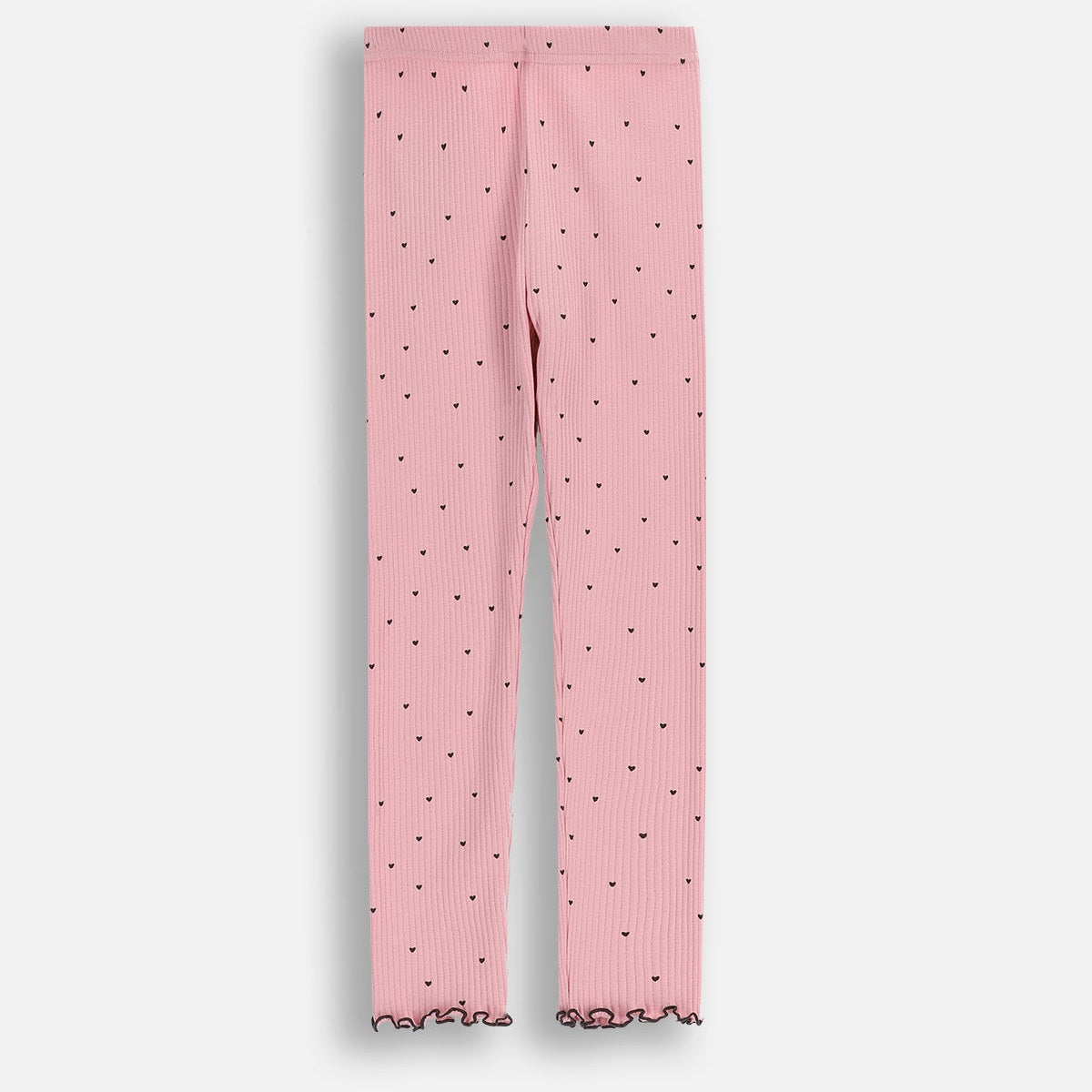 Leggings - Ribbed Pink Heart
