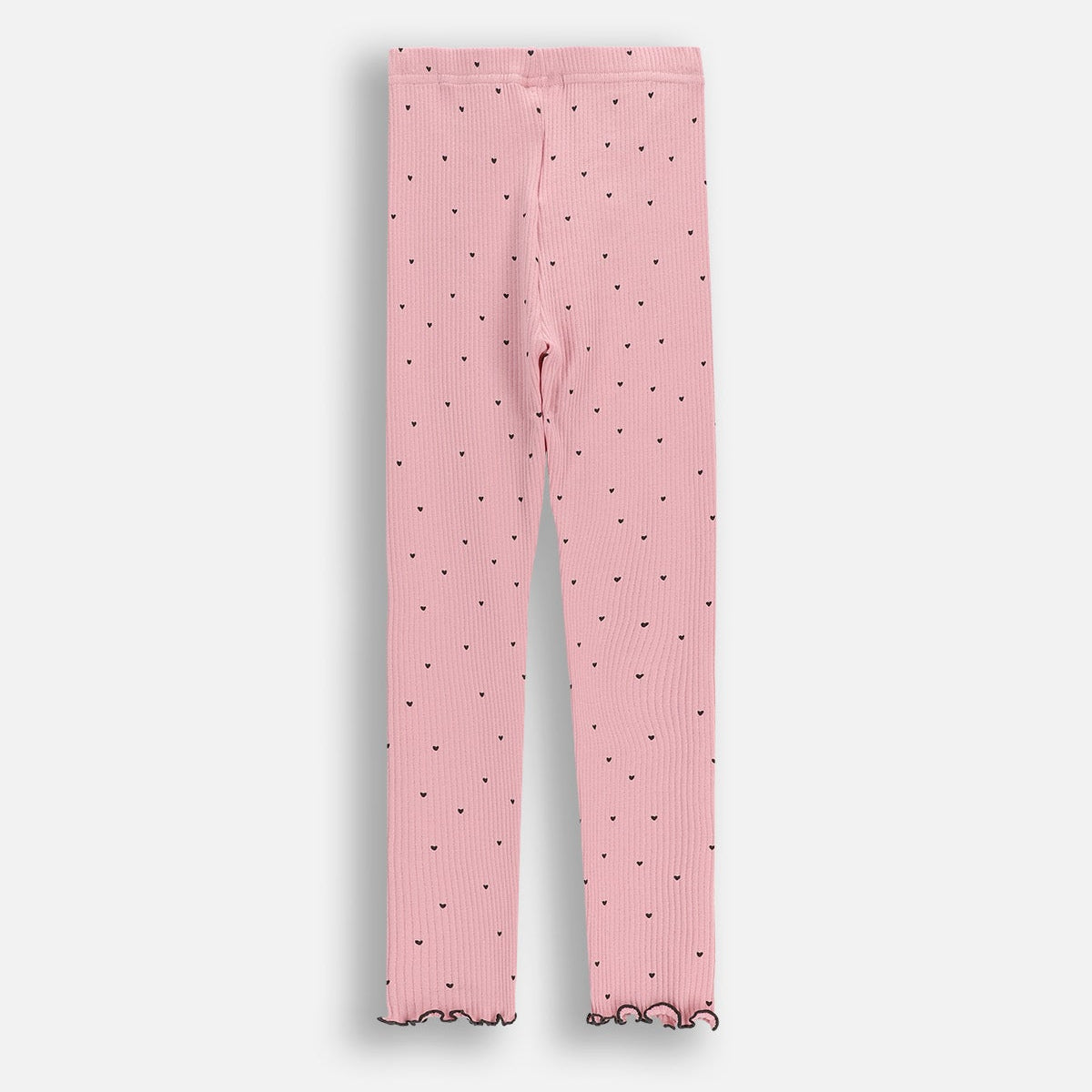 Leggings - Ribbed Pink Heart