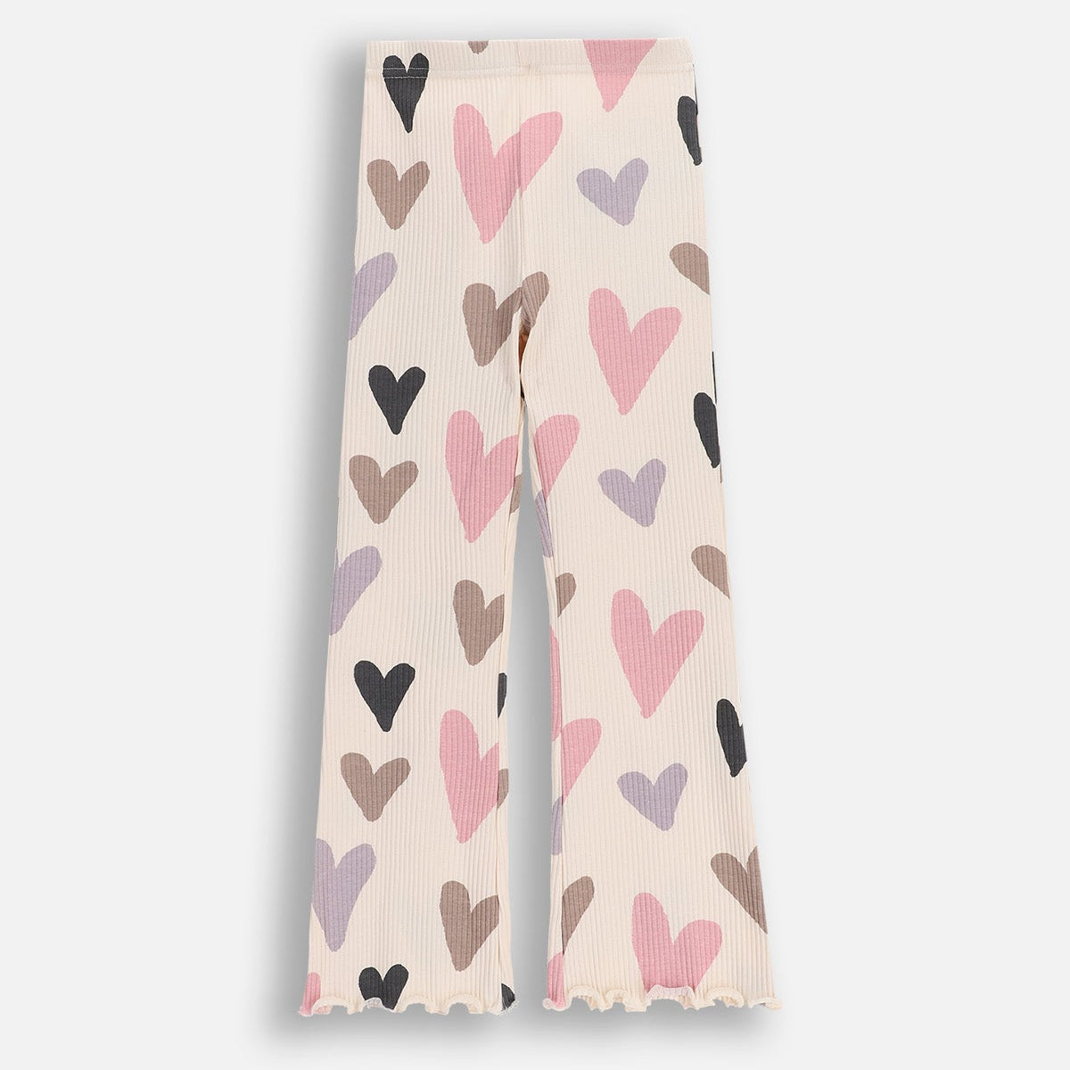 Útvíðar Leggings - Ribbed Hearts