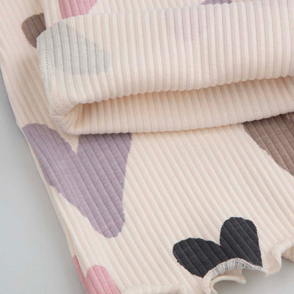 Útvíðar Leggings - Ribbed Hearts